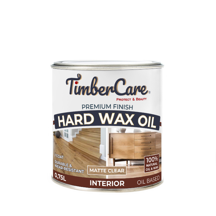 Защитное масло с твердым воском TimberCare Hard Wax Oil (цвет: прозрачный матовый), банка 0,175л