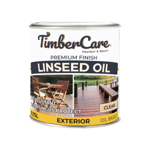 Масло льняное TimberCare Linseed Oil д/наружных работ (цвет: прозрачный), банка 0,75л