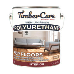 Полиуретановый лак для пола на масл. основе TimberCare Polyurethane (цвет:полумат./satin), банка 4л
