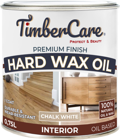 Защитное масло с твердым воском TimberCare Hard Wax Oil (цвет: Белый мел/ Chalk White), банка 0,175л