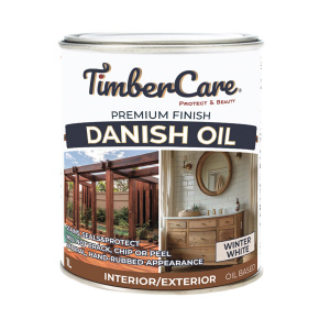 Натуральное масло TimberCare Danish Oil (цвет: Белый снег/ Winter White), банка 1л