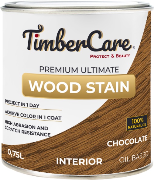 Тонирующее масло TimberCare Wood Stain (цвет: Шоколад/ Chocolate), банка 0,2л