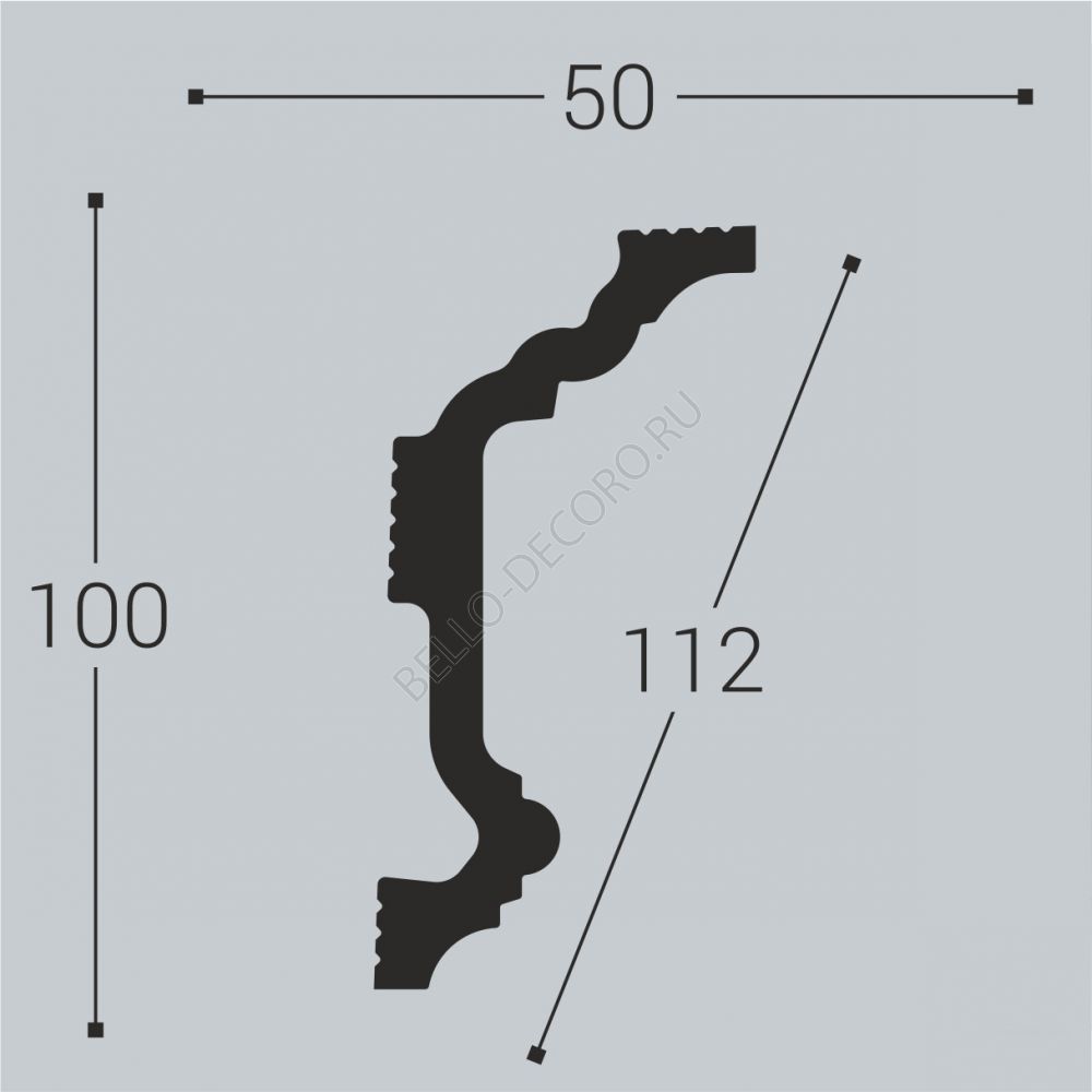 bello deco Карниз   К 4 (100x50)