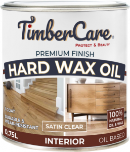 Защитное масло с твердым воском TimberCare Hard Wax Oil (цвет: прозрачный полуматовый), банка 0,75л