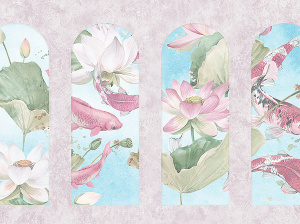 Z66869 Панно Zambaiti (Satin Flowers IV) (1*1) 5,10х3 винил на флизелине