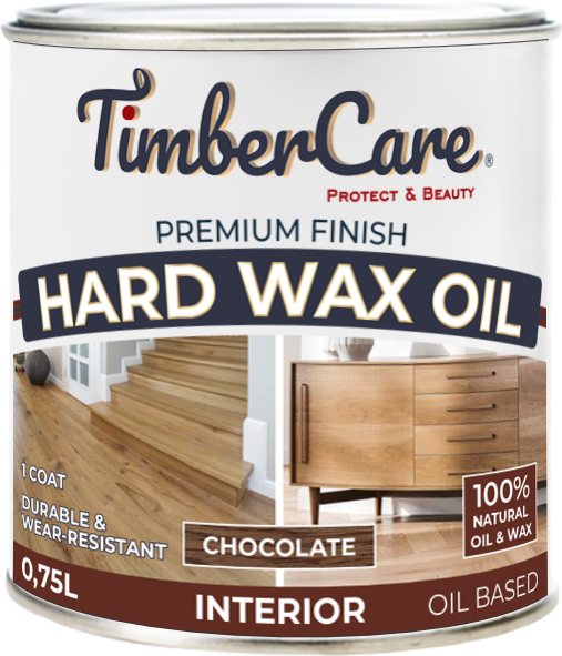 Защитное масло с твердым воском TimberCare Hard Wax Oil (цвет: Шоколадный/ Chocolate), банка 0,175л
