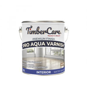 Проф. лак на акриловой основе TimberCare Pro Aqua Varnish (цвет: полуматовый/ satin), банка 2,5л