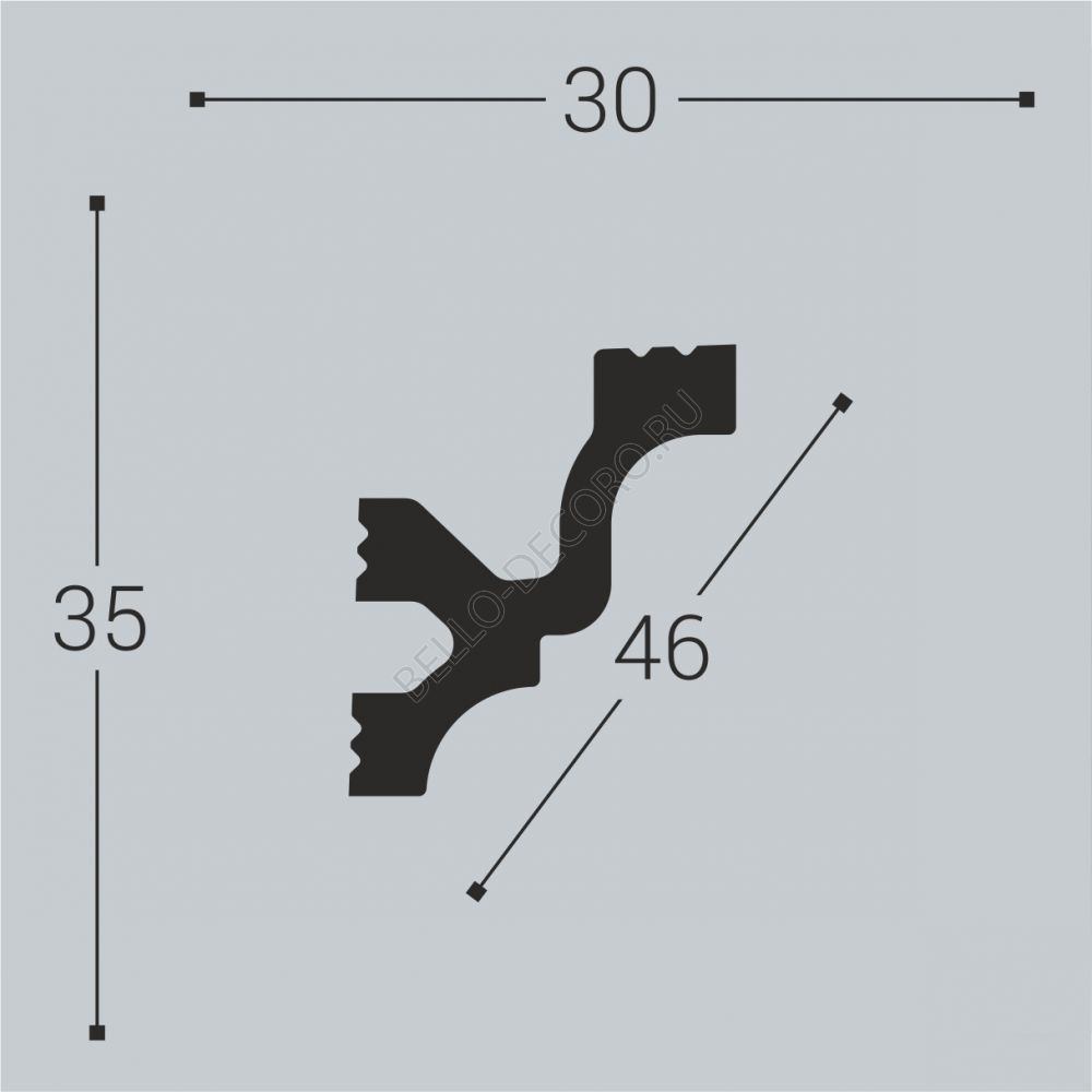 bello deco Карниз  К 11 (35x30)