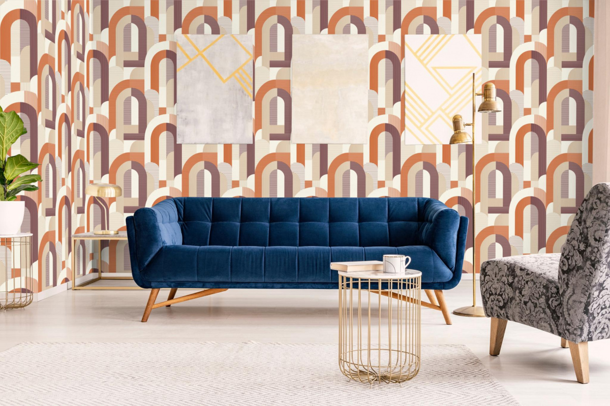 MN 3608 Обои Grandeco (Maison) (1*12) 10,05х0,53 винил на флизелине