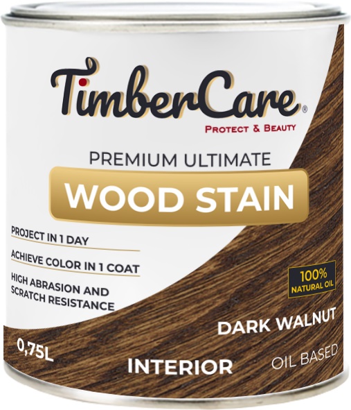 Тонирующее масло TimberCare Wood Stain (цвет: Темный орех/ Dark walnut), банка 0,2л