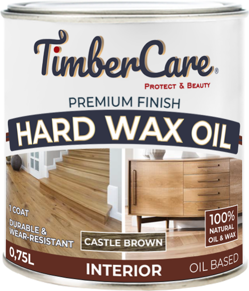 Защитное масло с твердым воском TimberCare Hard Wax Oil (цвет: Темно-корич/ Castle Br), банка 0,175л